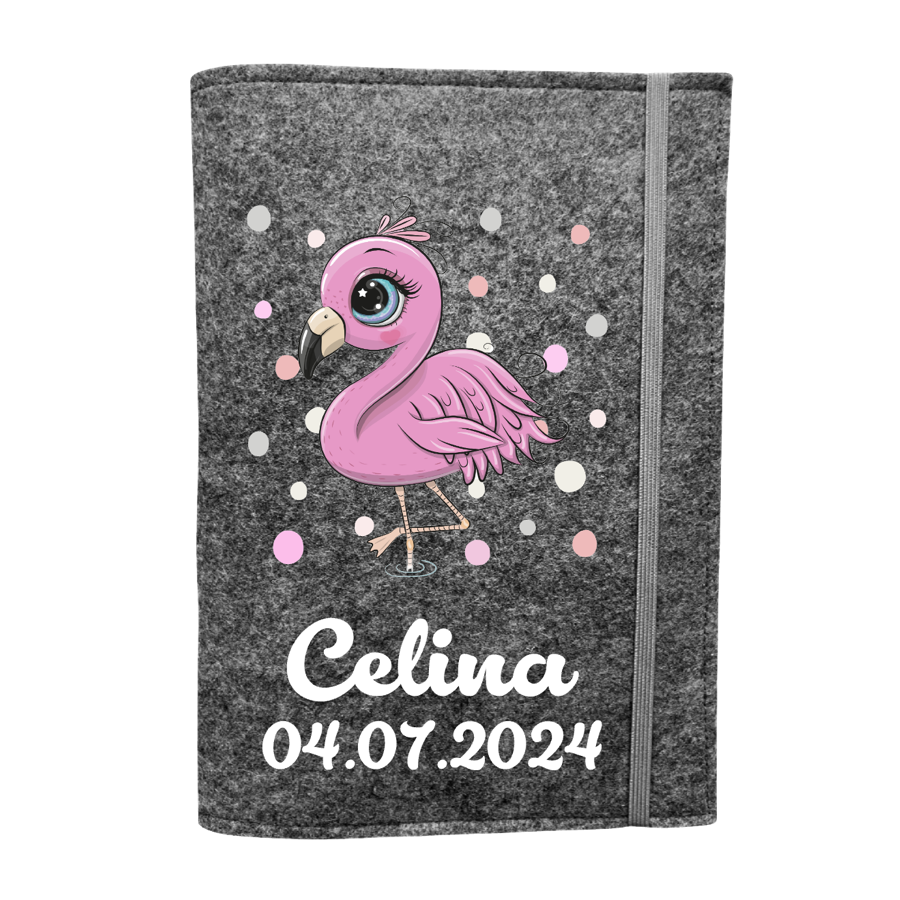 Gesundheitsheft Hülle Flamingo